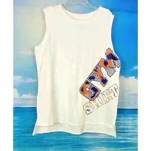 NWT ATHLETIC Girls Sports TANK TOP WHITE Lightweight Basketball Workout size XXL
